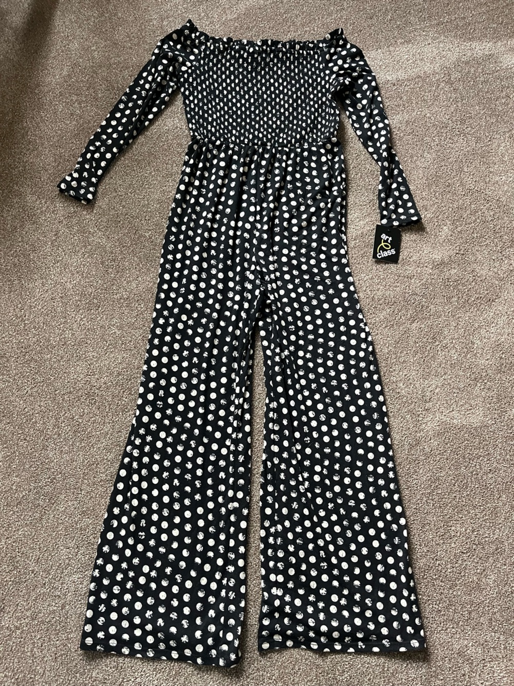 art Class NWT Black & White Dot Jumpsuit